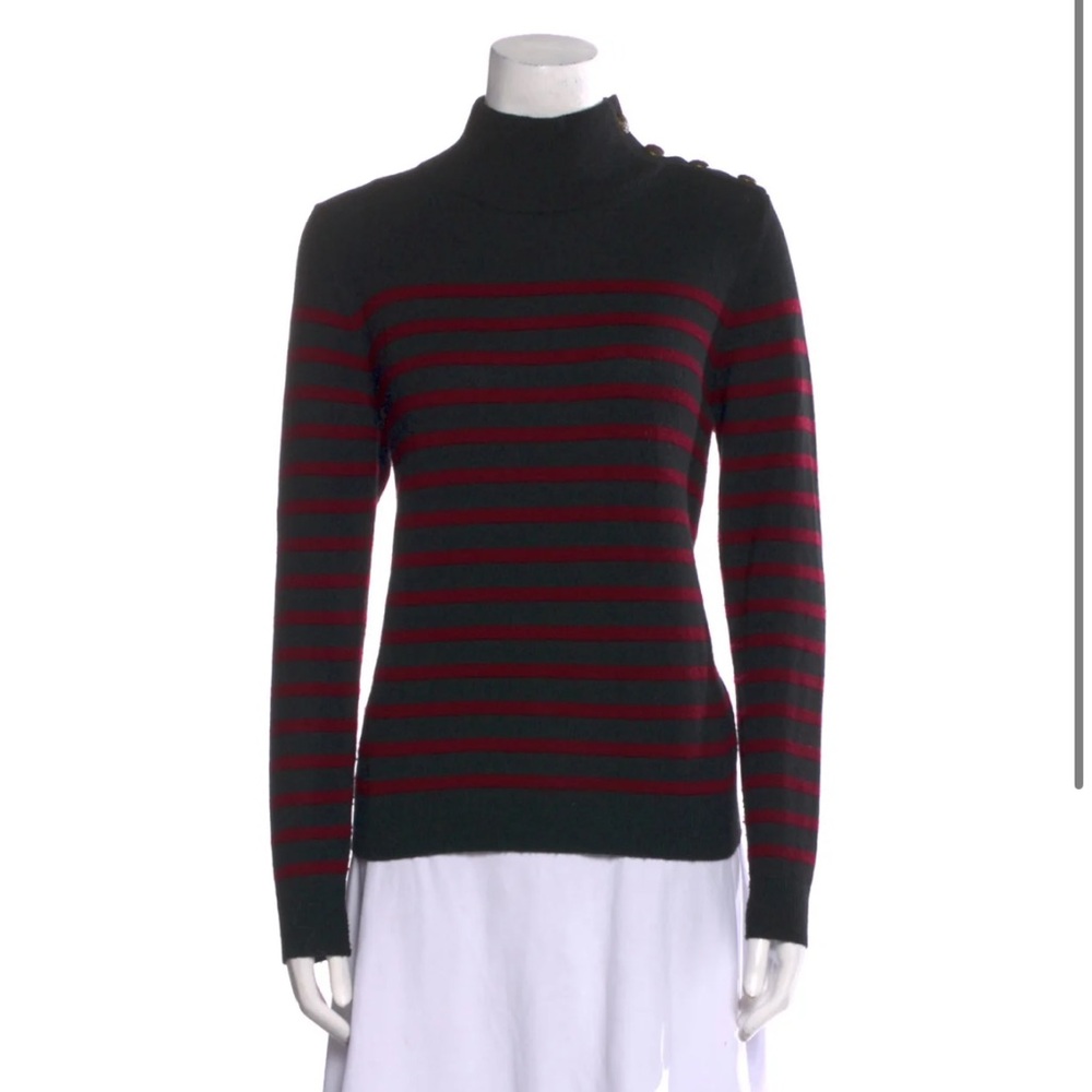 Nili Lotan Spruce‎ Cashmere Striped Sweater